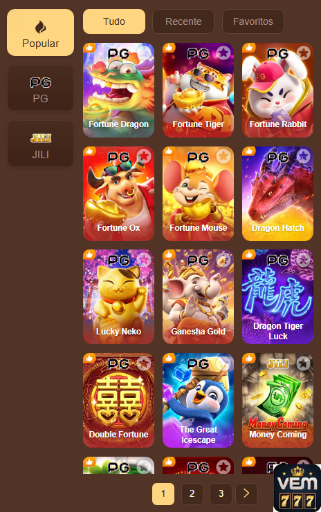 Jogos Certificados vem777.com